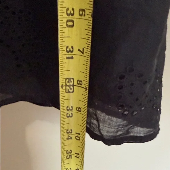 FRAME Black Puff Sleeve Eyelet Dress - Picture 10 of 14